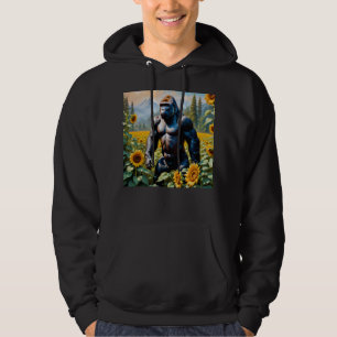 Gorilla Ape In A Field Of Sunflower Hoodie