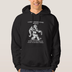 Gorilla Ape Misunderstood Funny Sarcastic Monkey Hoodie