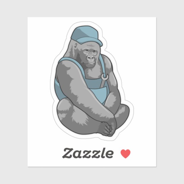 Gorilla as Craftsman with Wrench (Sheet)