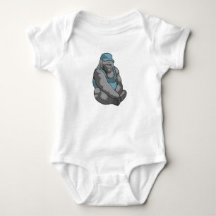 Gorilla as Craftsman with Wrench Baby Bodysuit