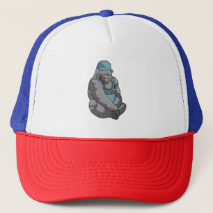 Gorilla as Craftsman with Wrench Trucker Hat