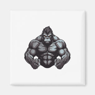 Gorilla Beast Bodybuilder Workout Gym Bodybuilding Magnet