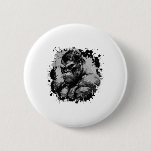 Gorilla Beast Muscles Workout Bodybuilding Boxing 2 Inch Round Button