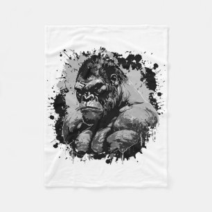 Gorilla Beast Muscles Workout Bodybuilding Boxing  Fleece Blanket