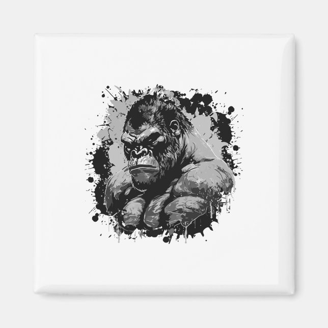 Gorilla Beast Muscles Workout Bodybuilding Boxing  Magnet (Front)