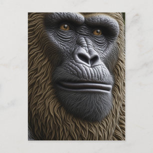 Gorilla, Bigfoot or Sasquatch Keeping in Touch Postcard