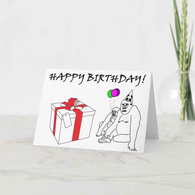 Gorilla Birthday Card (Front)