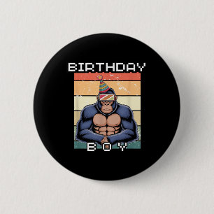 Gorilla Birthday Decorations Monkey Tag Vr Gamer 2 Inch Round Button