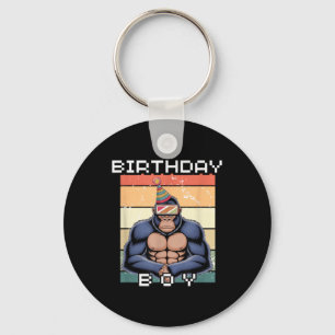 Gorilla Birthday Decorations Monkey Tag Vr Gamer Keychain