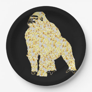 GORILLA BLING PAPER PLATE