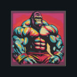 Gorilla Bodybuilder Lifter Pop Art Cartoon<br><div class="desc">Digital Computer Animal Art - College Pop Art - Wild Animal Computer Images</div>