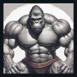 Gorilla Bodybuilder Pop Art Cartoon Drawing Photo Print<br><div class="desc">Digital Computer Animal Art - College Pop Art - Wild Animal Computer Images</div>