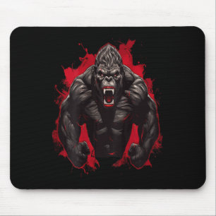 Gorilla Bodybuilding Workout Backprint Gym  Mouse Pad