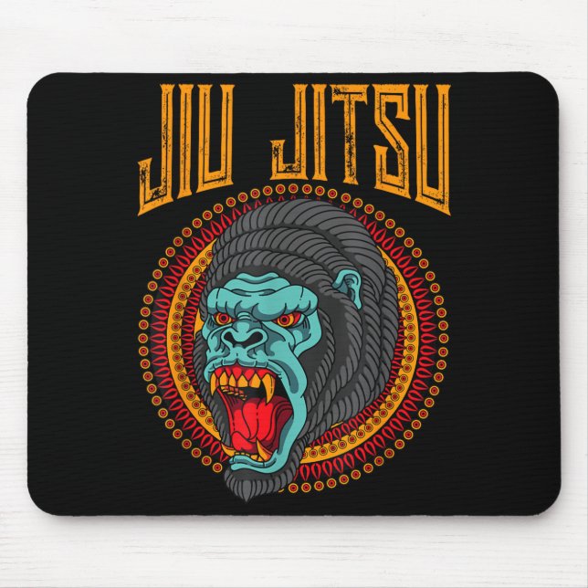 Gorilla Brazilian Jiu Jitsu Mouse Pad (Front)