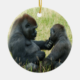 Gorilla Brother's Forever Ceramic Ornament