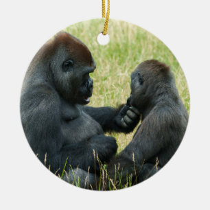 Gorilla Brother's Forever Ceramic Ornament
