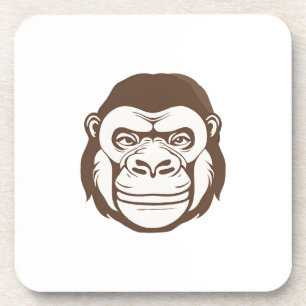Gorilla Cartoon Drawing Coaster