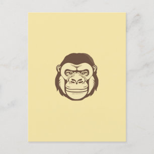 Gorilla Cartoon Drawing Postcard