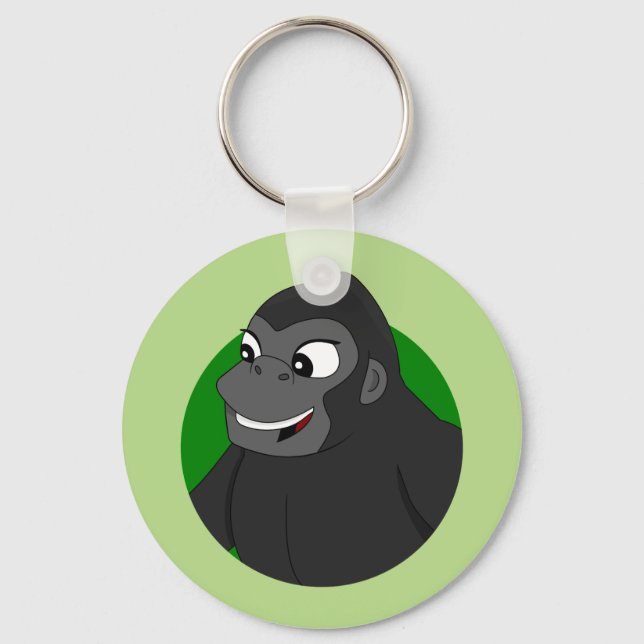 Gorilla Cartoon Keychain (Front)