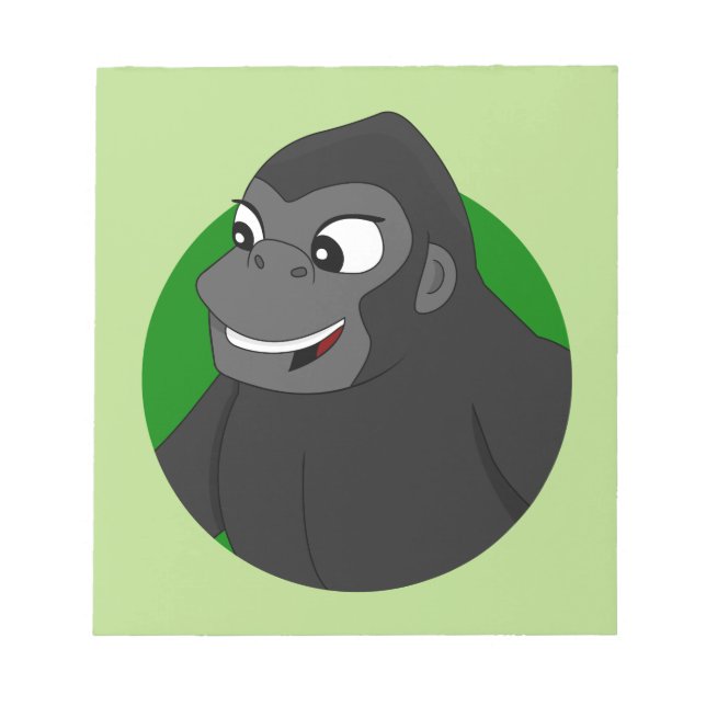 Gorilla Cartoon Notepad (Front)