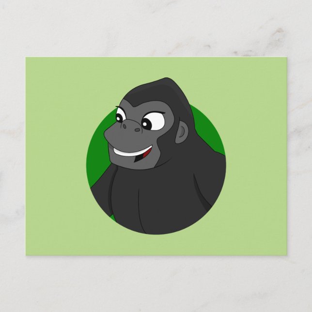 Gorilla Cartoon Postcard (Front)