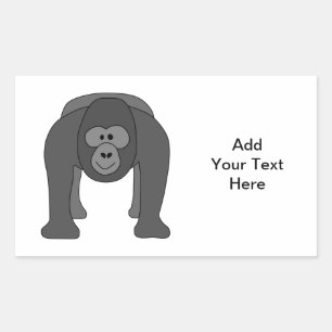 Gorilla Cartoon Sticker