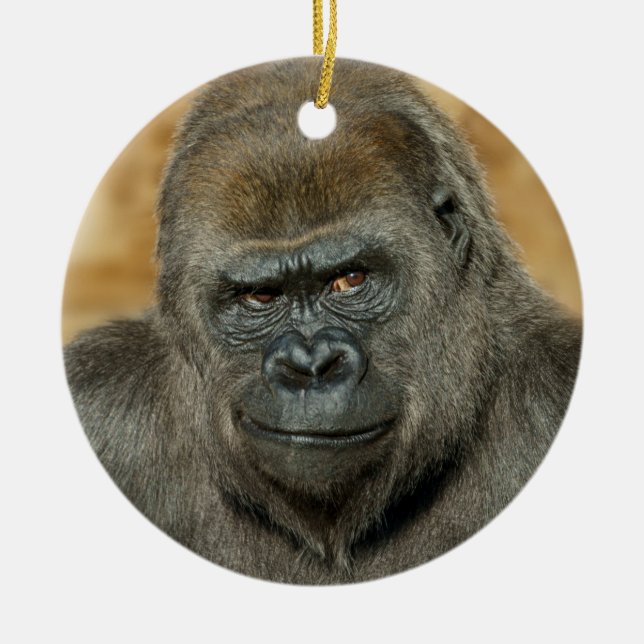 Gorilla Ceramic Ornament (Front)