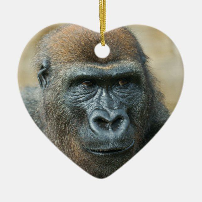 Gorilla Ceramic Ornament (Front)
