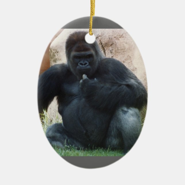 Gorilla Ceramic Ornament (Front)