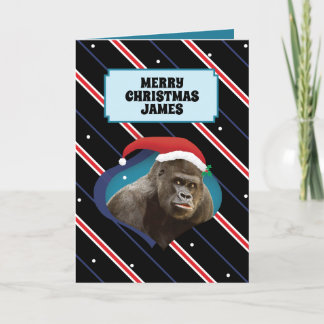 Gorilla Christmas Card Apemazing Funny For Him