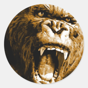 Gorilla Classic Round Sticker