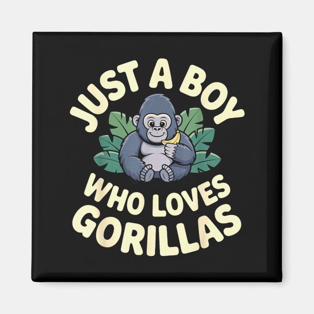 Gorilla Costume For Boys Men Kid Animal Lover Monk Magnet (Front)