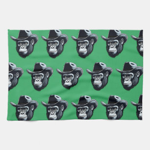 Gorilla Cowboy Kitchen Towel