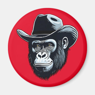 Gorilla Cowboy Magnet