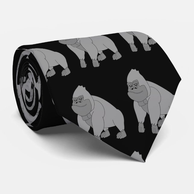 Gorilla Design Tie (Rolled)