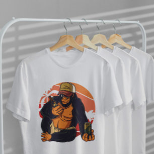 Gorilla Drinking Beer T-Shirt