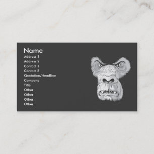 gorilla face vector business card