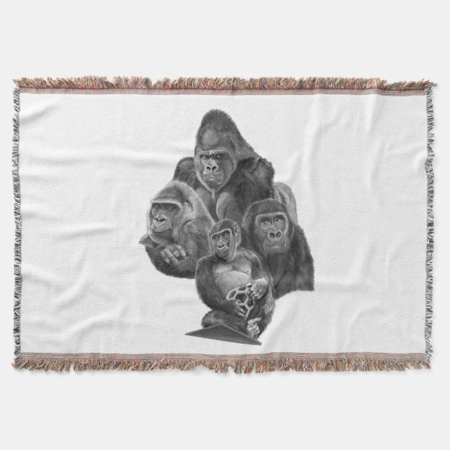 Gorilla Family Blanket Gorilla family blanket (Gor (Front)