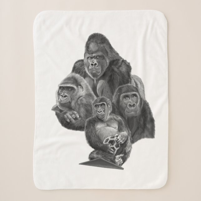 Gorilla Family Blanket Gorilla family blanket (Gor (Front)