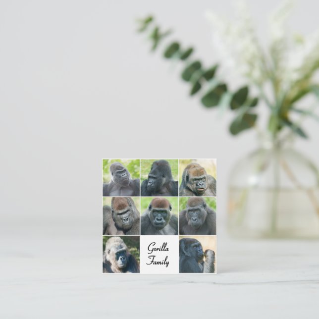 Gorilla Family Enclosure Card (Standing Front)