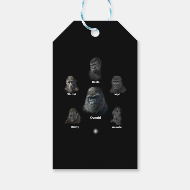 Gorilla Family Gift Tags (Front)