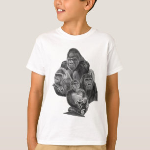Gorilla Family T-shirt (ゴリラ家族のT-シャツ）Gorilla Life