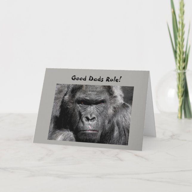 Gorilla, Father's Day Greeting Card (Front)