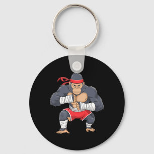 Gorilla Fighter MMA Kick Boxing Training Martial Keychain