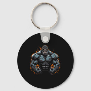 Gorilla Flexing  Keychain
