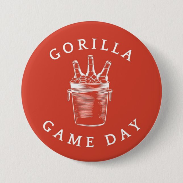 Gorilla Game Day Bucket 3 Inch Round Button (Front)
