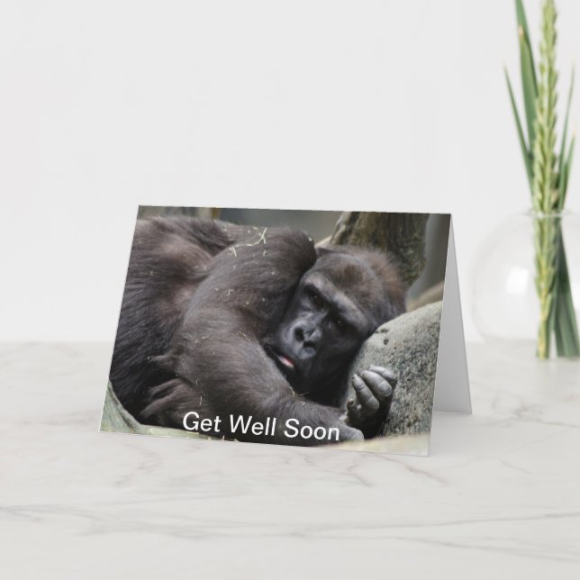 Gorilla Get Well Soon Card (Front)