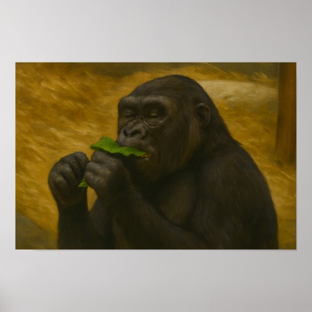 Gorilla Grace – Realistic Wildlife Portrait Poster (Front)