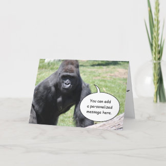 Gorilla Greeting Card