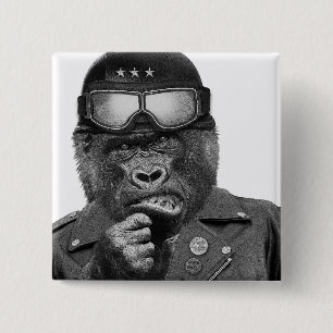Gorilla Guy 2 Inch Square Button